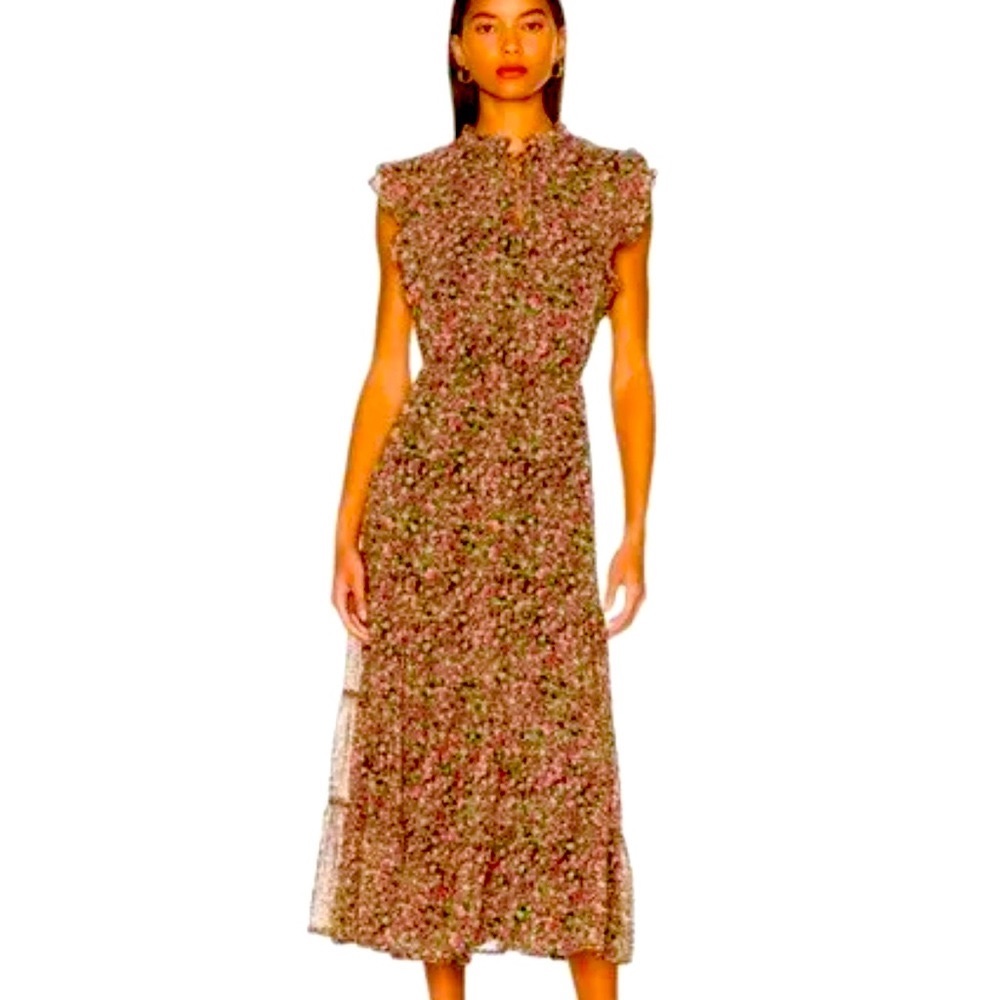 $119 NWT PLUS 2XL BB Dakota Steve Madden DRESS DARCY DITSY CHIFFON FLORAL